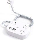 Cruise Essentials 2026, Travel Power Strip with USB C,Flat Plug 3Ft