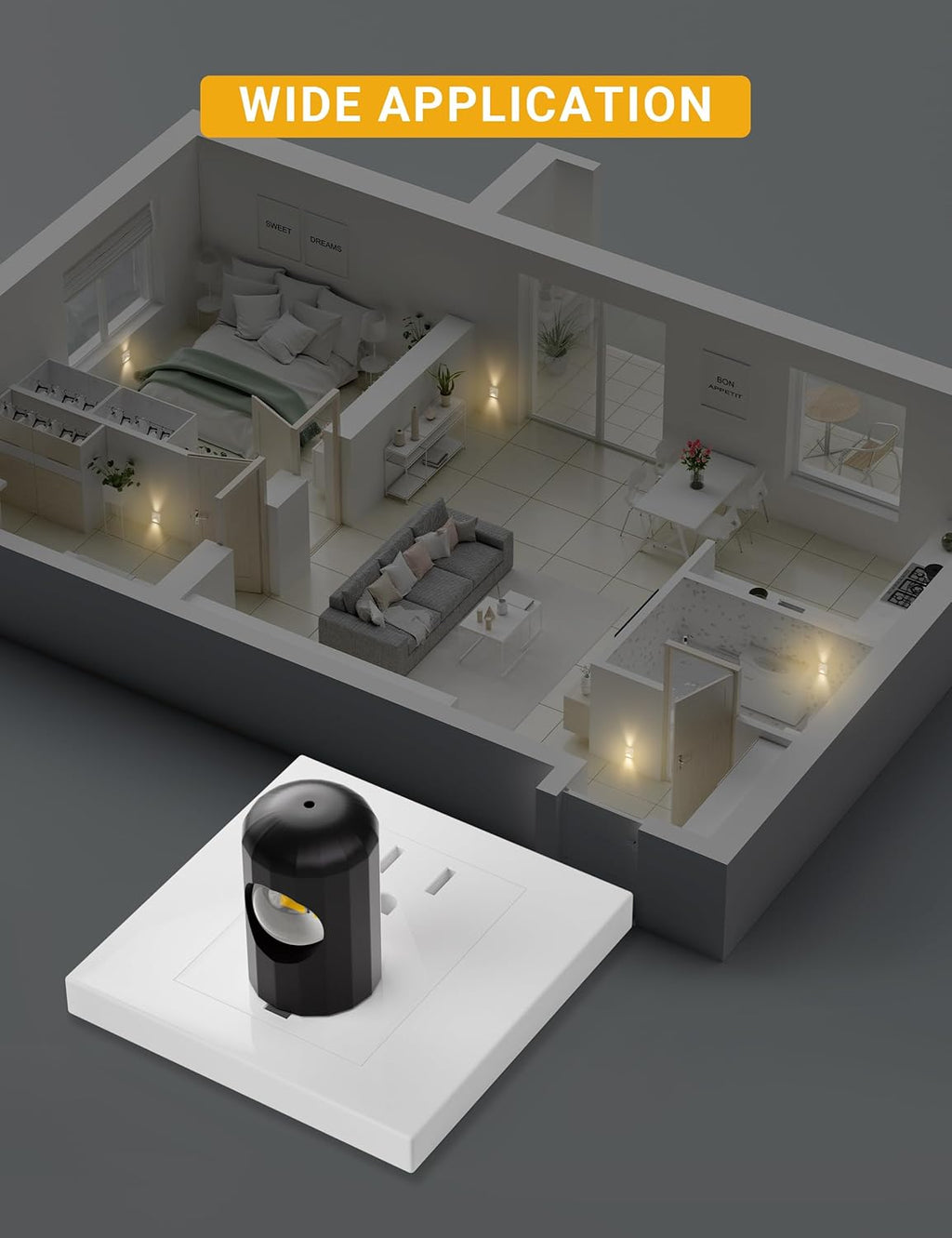 6 Pack LED Night Lights,Plug into Wall Night Light 3000K Soft White