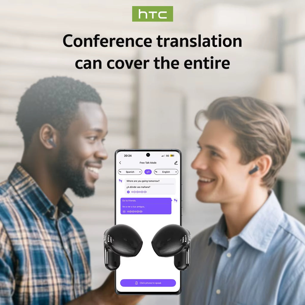 Translator  NE20 New Bluetooth 6.0 Wireless Headphones Translation Earphones IPX4 Waterproof Rating Long Battery Life