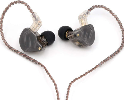 KZ ZSN Pro Dual Driver 1BA+1DD Hybrid Metal Hifi In-Ear Monitor | with Zin Alloy Panel, Balanced Pop Tuning, Detachable Recessed 2Pin Cable for Gamers Audiophiles, without Mic, Black