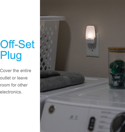 GE Plug in Night Light with Dusk to Dawn Sensor, 8 Pack | Night Lights Plug into Wall, Warm White 3000K Light for Bedroom, Bathroom, and Nursery, UL Certified, Energy Efficient